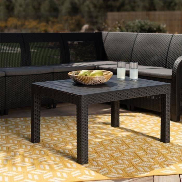 Salon de jardin d’angle SanRemo 6 places gris graphite résine aspect rotin tressé - Allibert by KETER - Image 3