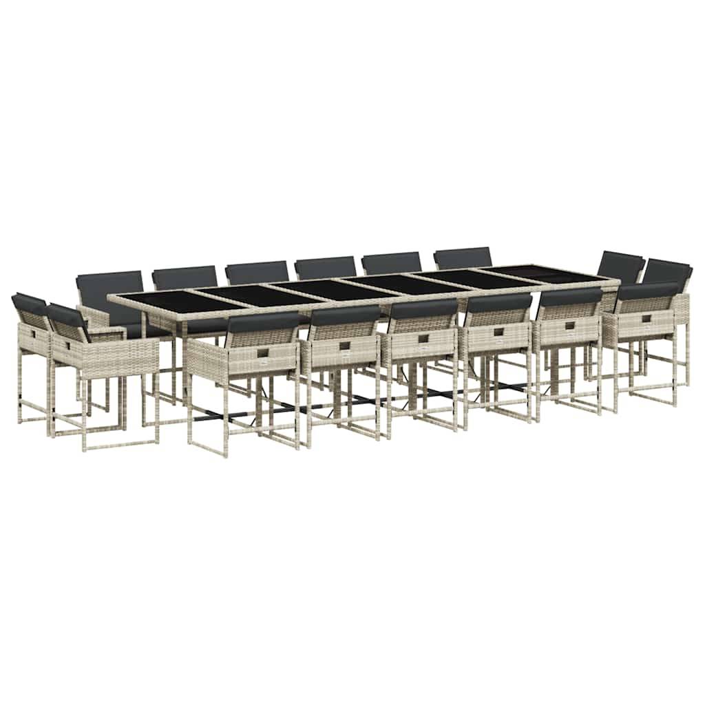 ComfortXL - Table et 16 Chaises de Jardin Encastrables Grises, Salon de Repas Grande Capacité – ComfortXL Outdoor Living - Image 2