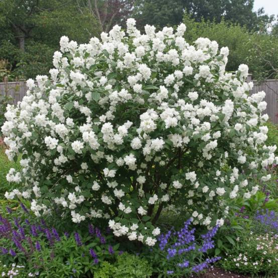 Seringat des jardins Minnesota Snowflake, Philadelphus à fleurs Blanche - feuillage Caduc - Pot de 7,5L - 40/60 cm- hauteur à maturité De 1,00 m à 1, - Image 10