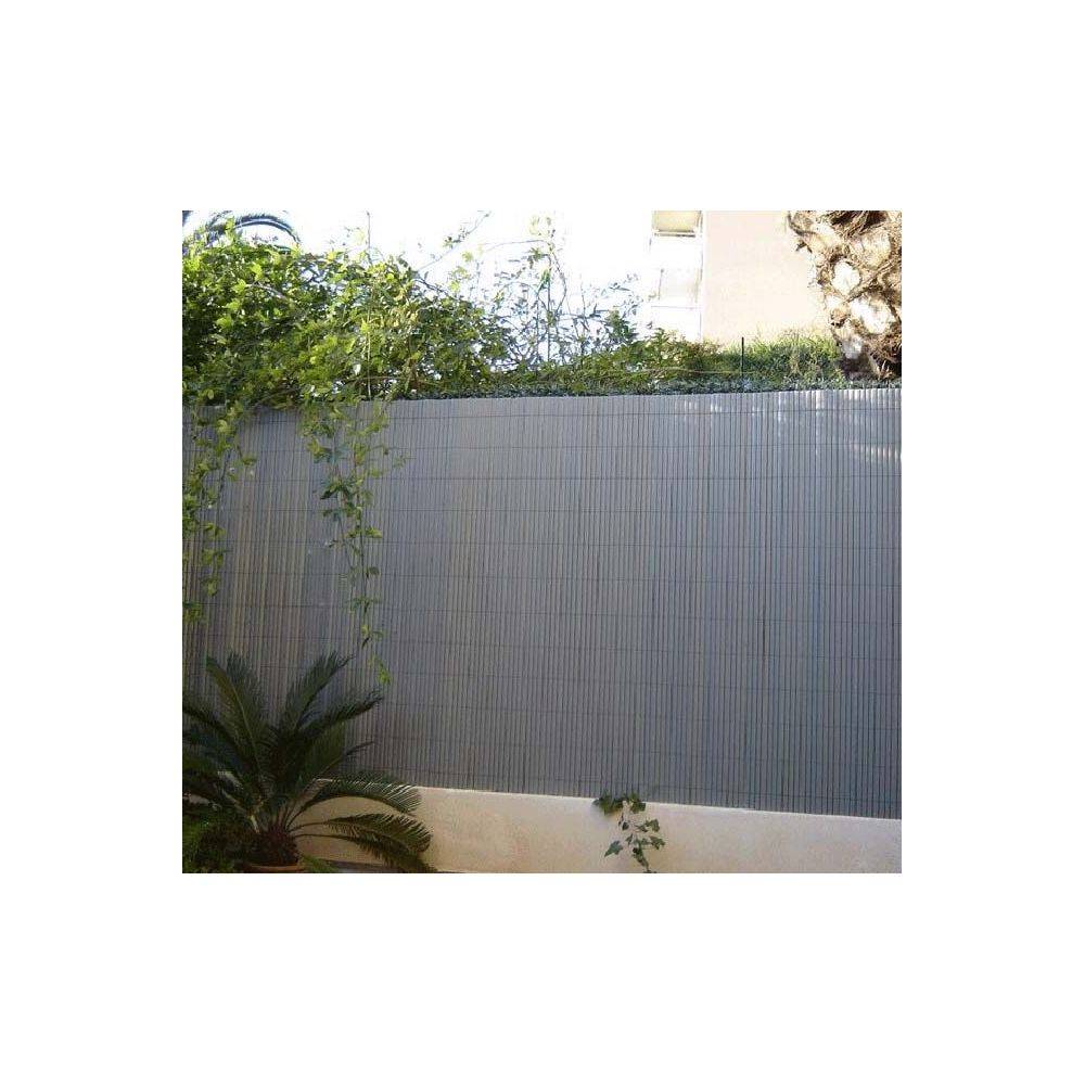 Canisse en PVC gris perle double face qualité + (Lot de 6) - Image 2
