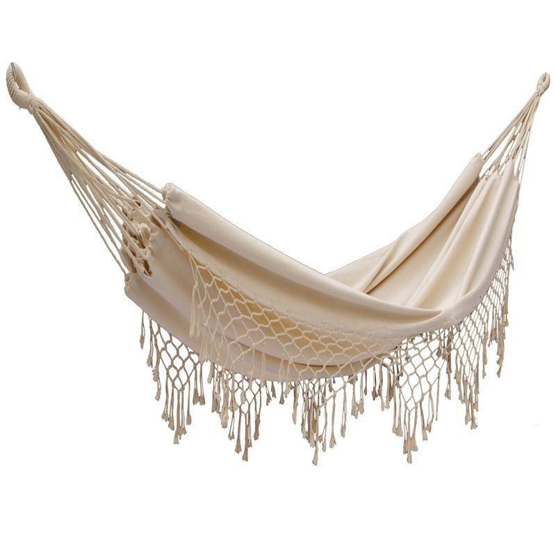 Hamac Detente - Hamac double franges blanc écru - Hamac Detente