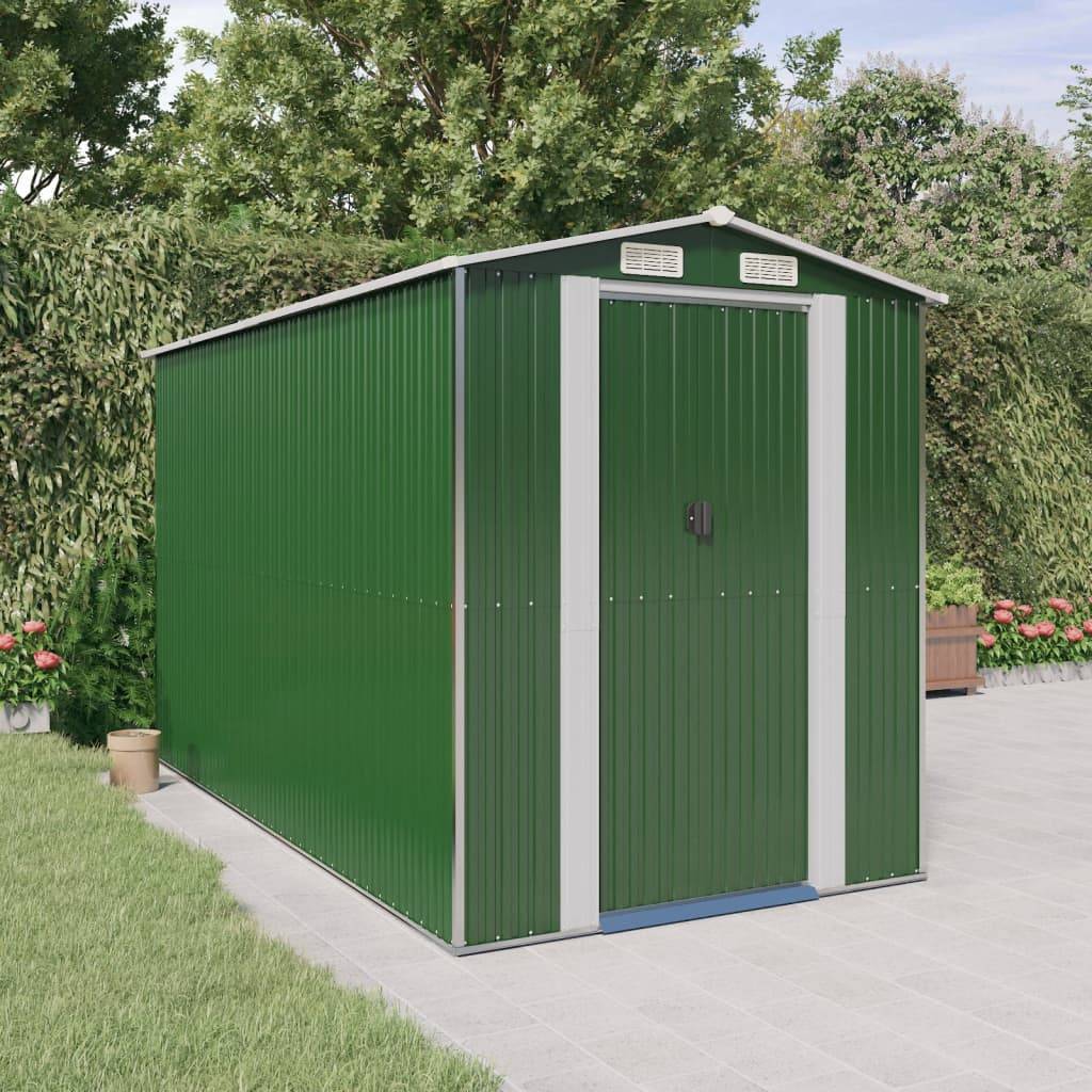 Vidaxl - Abri de jardin Vert 192x357x223 cm Acier galvanisé 6.9m² vidaXL 3147429 - Image 1