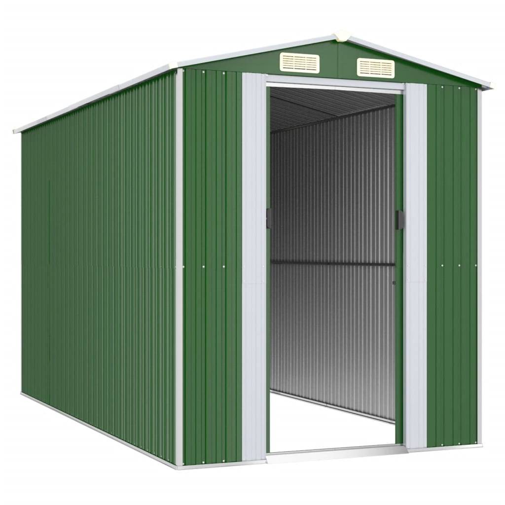 Vidaxl - Abri de jardin Vert 192x357x223 cm Acier galvanisé 6.9m² vidaXL 3147429 - Image 8