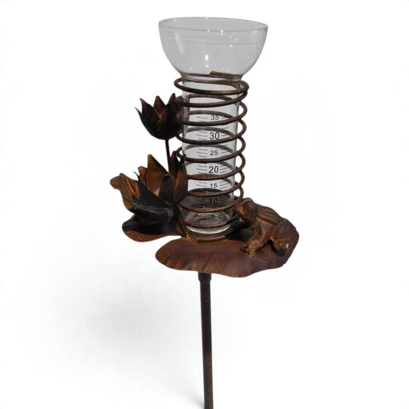 La Grande Prairie - Pluviomètre jardin Grenouille 18x17x128 cm - Image 4