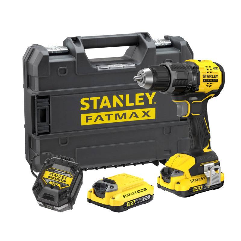 stanley - Perceuse Visseuse À Percussion 60 Nm Brushless - Lithium 18V - 2 Batteries 2 Ah En Kit  - SFMCD716D2T-QW STANLEY FATMAX V20 Stanley - Image 1