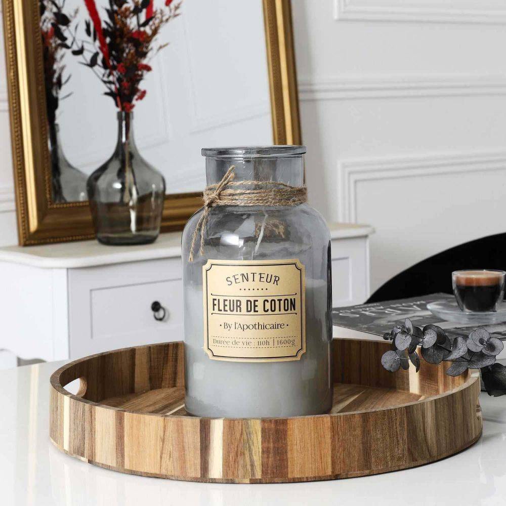 The Home Deco Factory - Bougie parfumée Apothicaire 14.5 x 25.7 cm Fleur de coton - Image 2