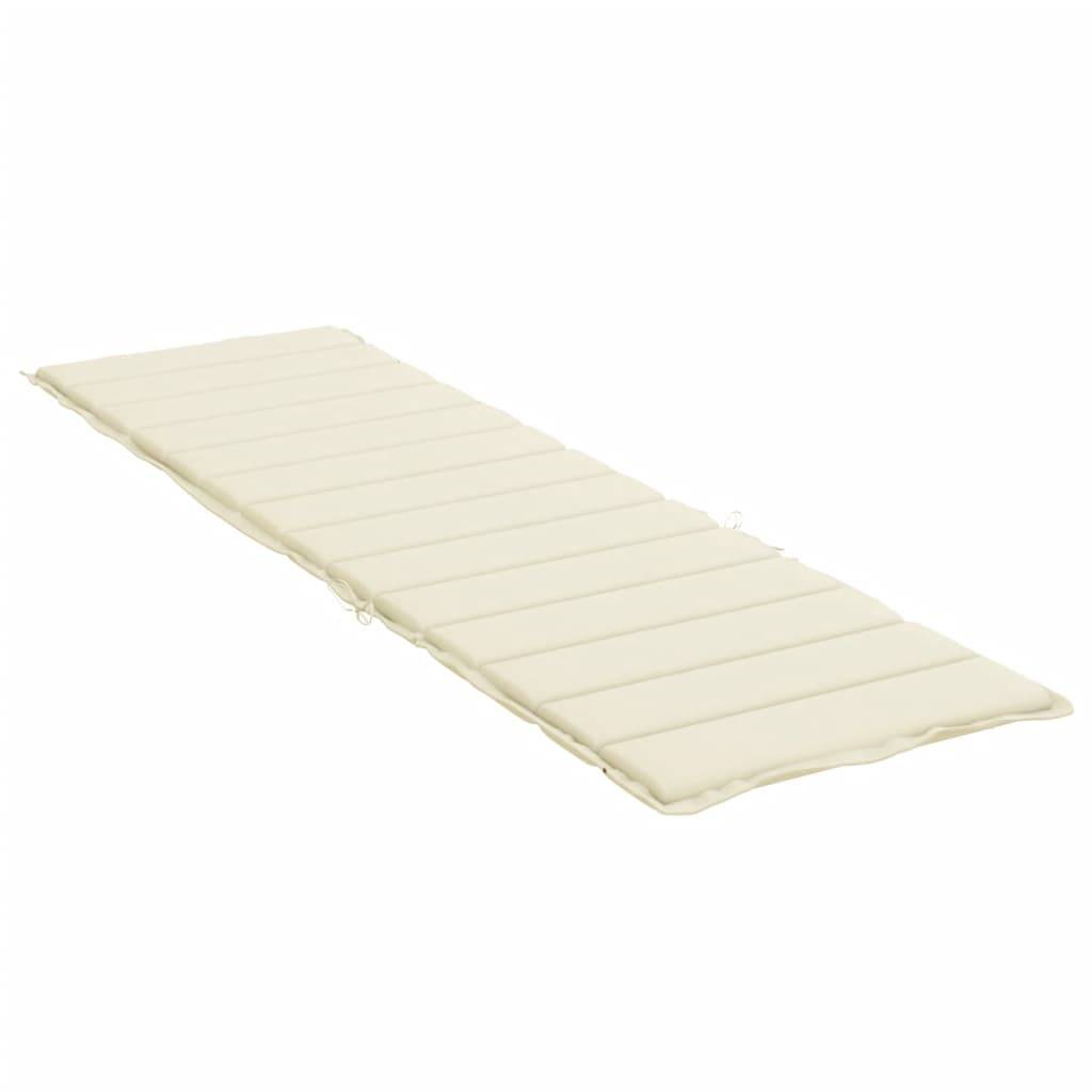 PANGIVO - Coussin de chaise longue tissu oxford crème 200 x 50 x 3 cm - PANGIVO - Image 4