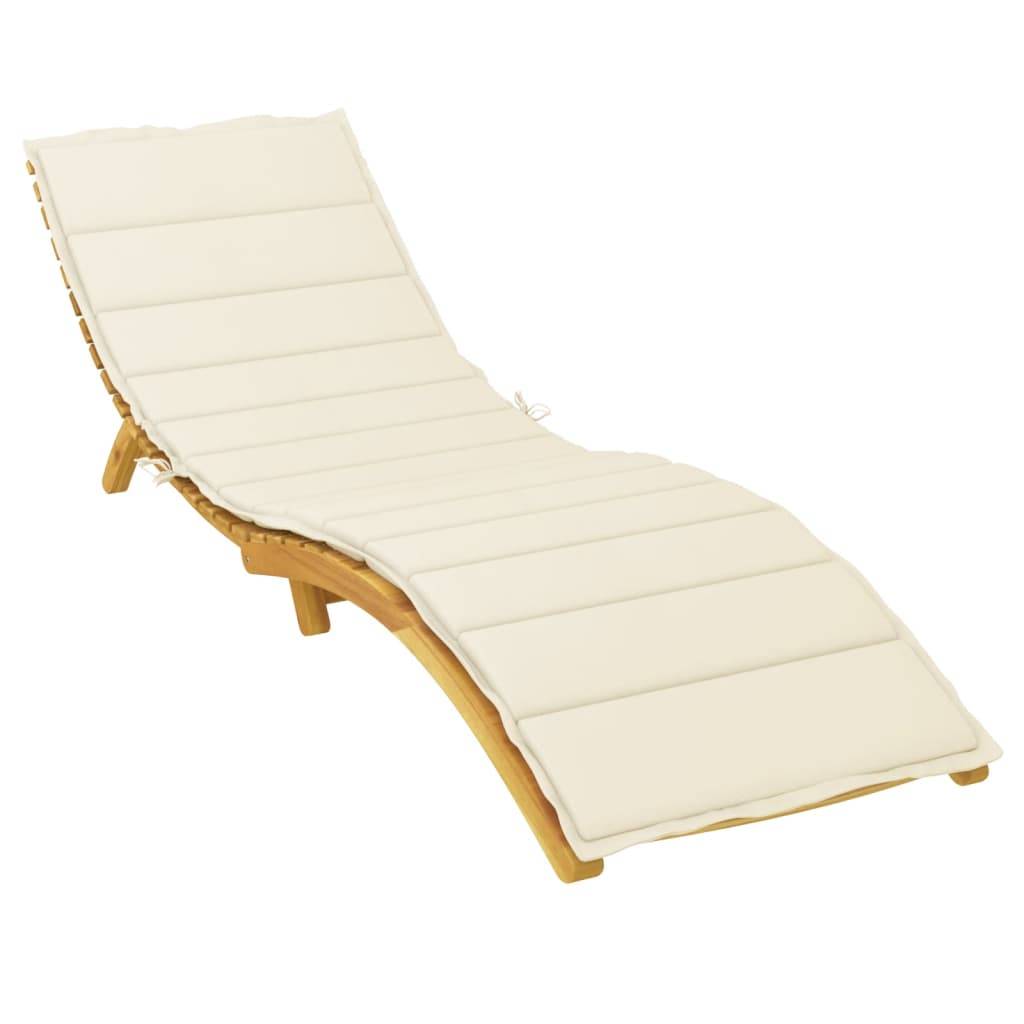 PANGIVO - Coussin de chaise longue tissu oxford crème 200 x 50 x 3 cm - PANGIVO - Image 3