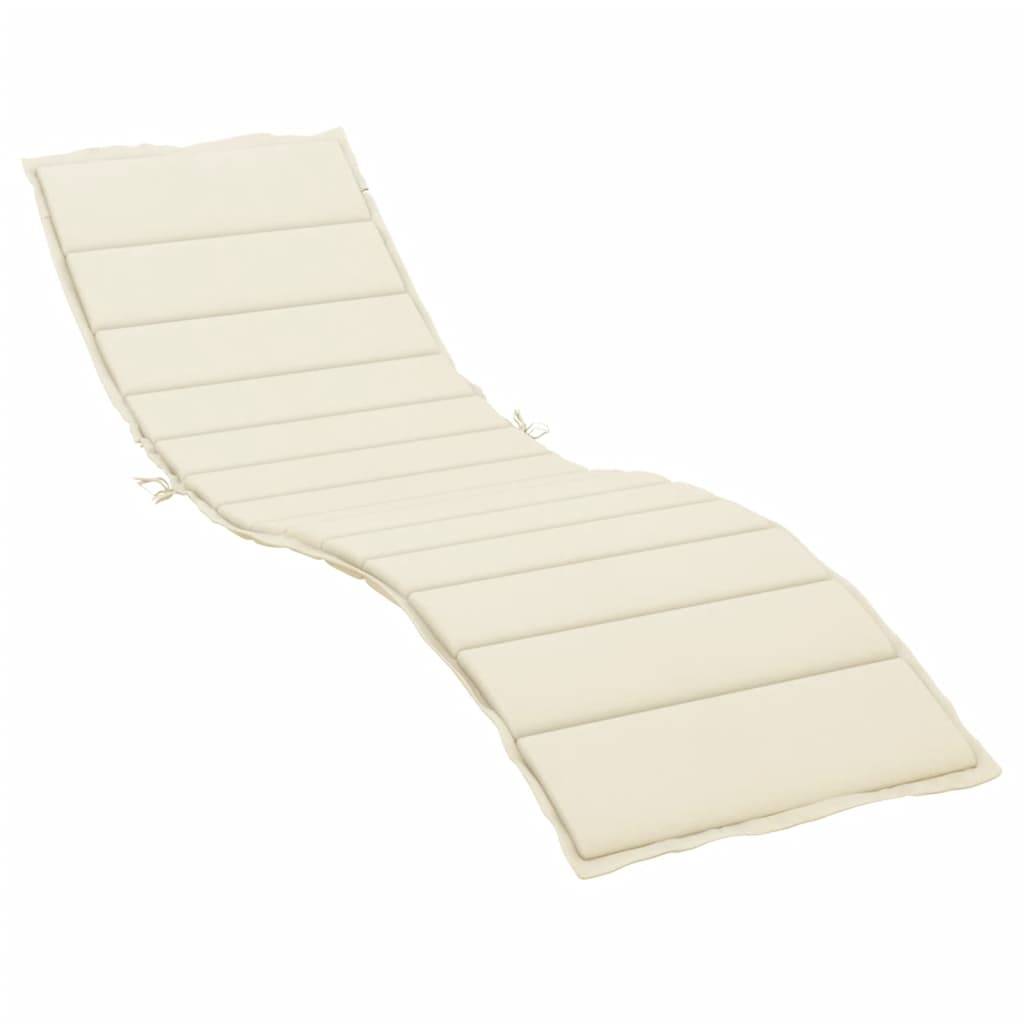 PANGIVO - Coussin de chaise longue tissu oxford crème 200 x 50 x 3 cm - PANGIVO - Image 2