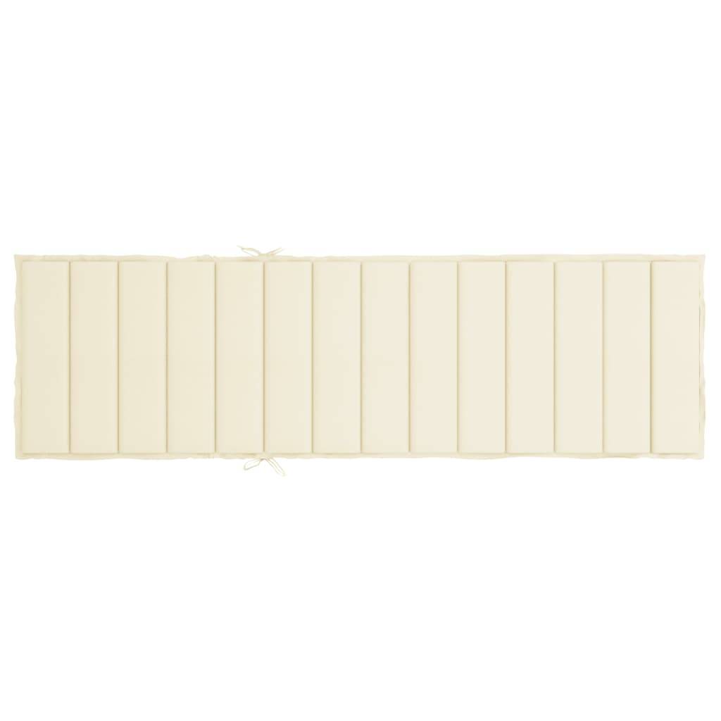 PANGIVO - Coussin de chaise longue tissu oxford crème 200 x 50 x 3 cm - PANGIVO - Image 5