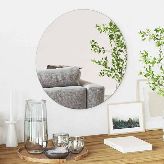Miroir mural Rond Ø 50 cm verre trempé Maison Chic - Image 2
