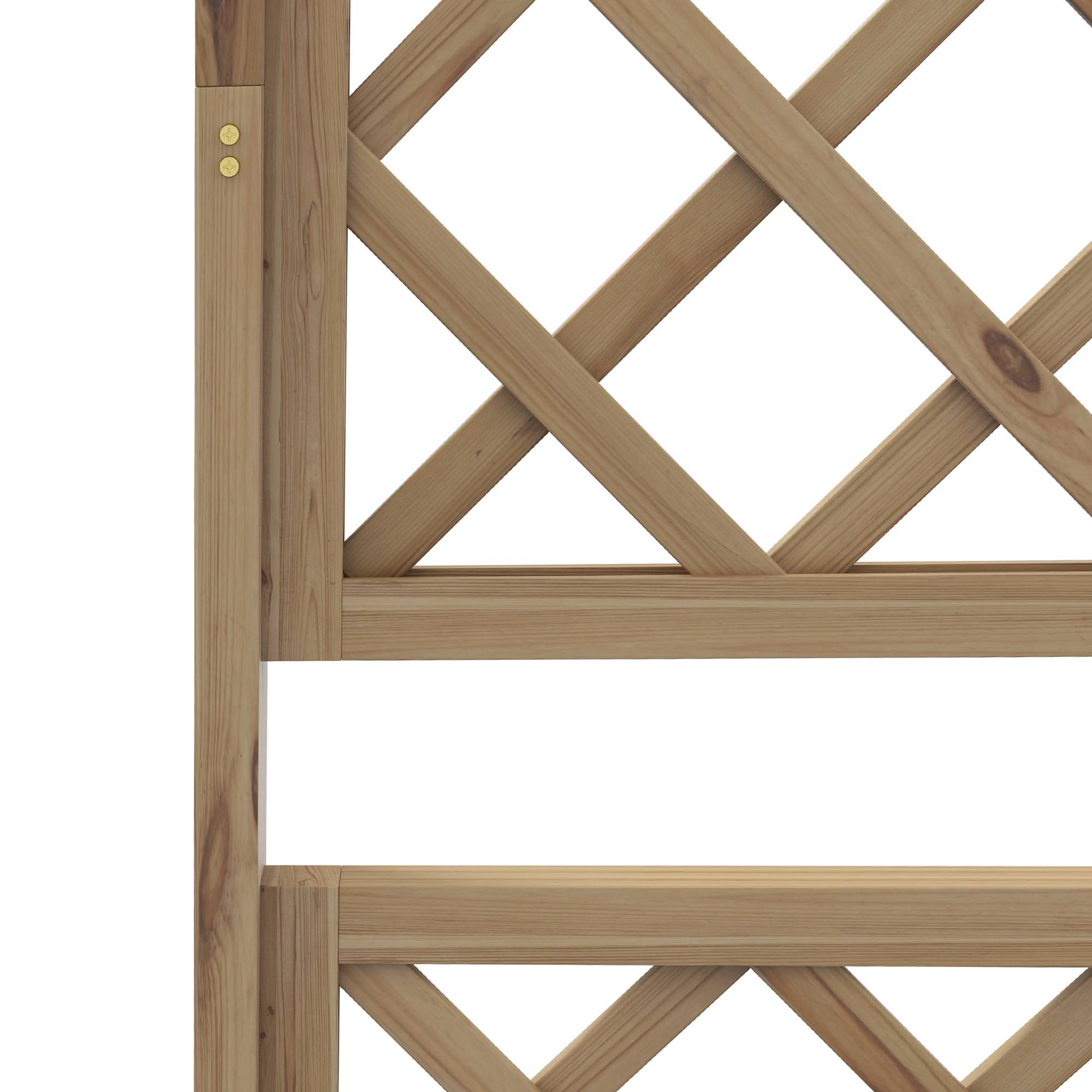 Outsunny - Jardinière sur pied avec treillis pour plantes grimpantes, légumes 160x55x183cm bois de sapin pré-huilé naturel - Outsunny - Image 8