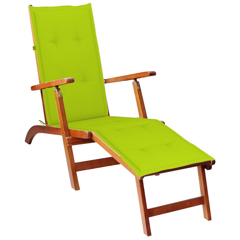 PANGIVO - Chaise longue d'extérieur bois d'acacia vert vif 167 x 56 x 75 cm - PANGIVO - Image 1