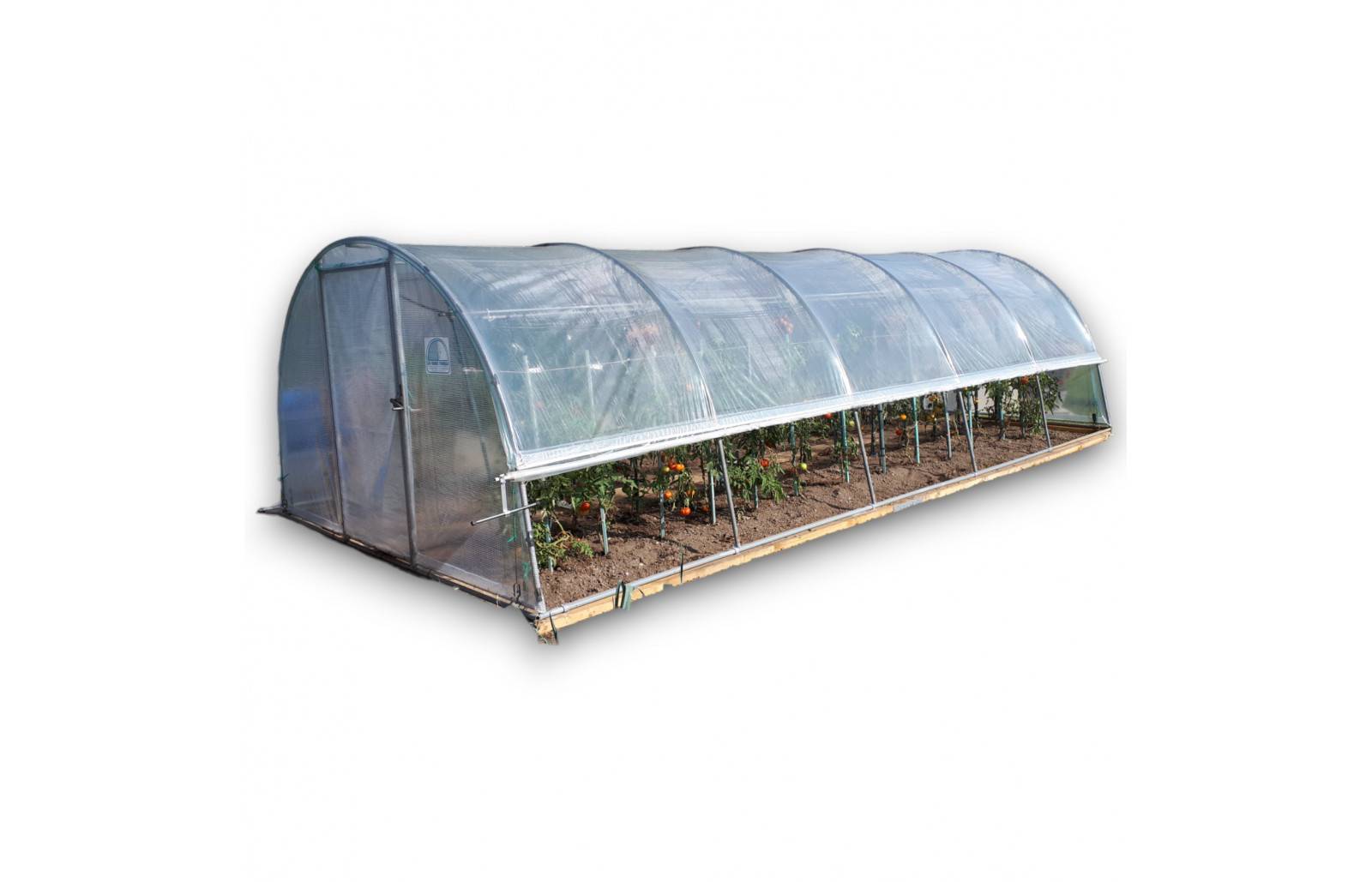 Serre tunnel de jardin - 44m² -  3,7 x 12 m - pieds arrondis - polyéthylène haute densité - aérations latérales - LES SERRES TONNEAU - Image 2