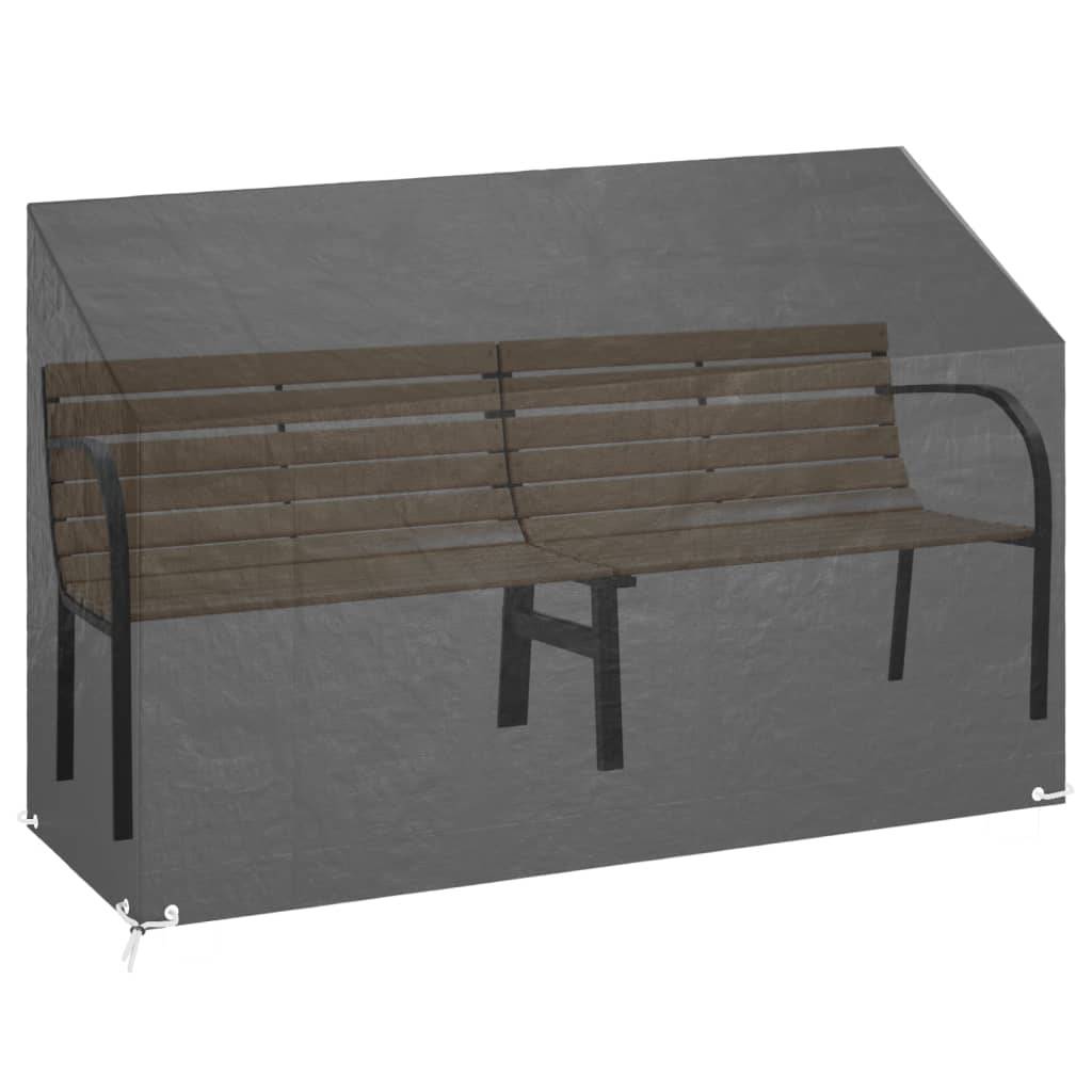 Lot de 2 Bâches de Protection pour Banc de Jardin PE Durable Imperméable Anti-UV Noir 190x70x70/88 cm – ComfortXL Outdoor Living - Image 5