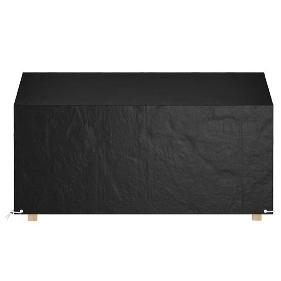 Lot de 2 Bâches de Protection pour Banc de Jardin PE Durable Imperméable Anti-UV Noir 190x70x70/88 cm – ComfortXL Outdoor Living - Image 2