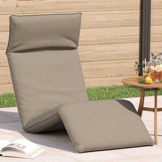ComfortXL - Transat Pliant Tissu Oxford Jardin Plage Dossier Inclinable 175cm Taupe - ComfortXL Outdoor Living - Image 1