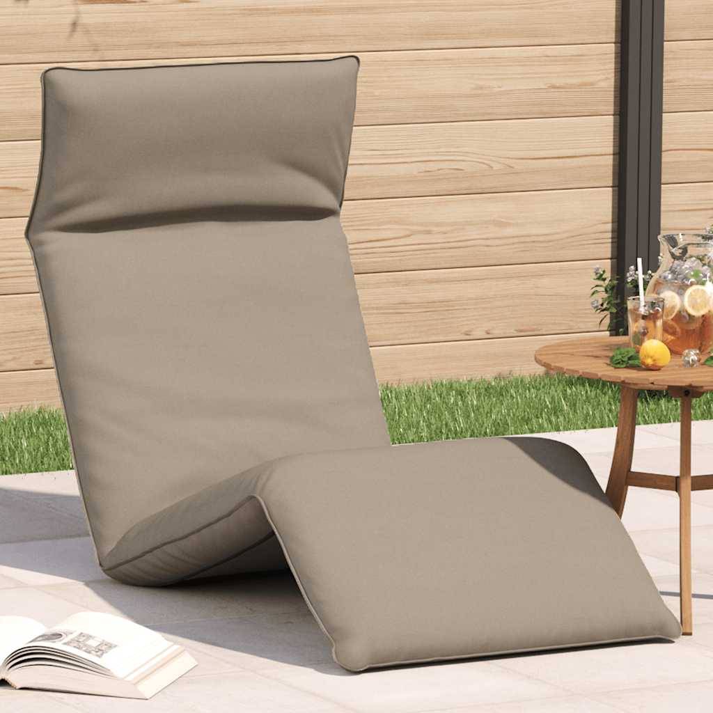 ComfortXL - Transat Pliant Tissu Oxford Jardin Plage Dossier Inclinable 175cm Taupe - ComfortXL Outdoor Living - Image 1