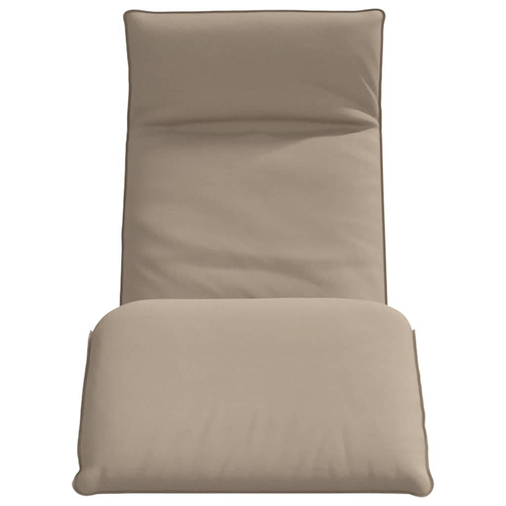 ComfortXL - Transat Pliant Tissu Oxford Jardin Plage Dossier Inclinable 175cm Taupe - ComfortXL Outdoor Living - Image 4