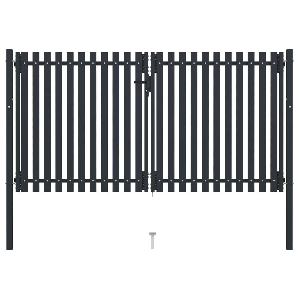 ComfortXL - Grand Portail Battant Acier Robuste Haut et Sécurisé pour Clôture de Jardin Anthracite 306x220 cm – ComfortXL Outdoor Living - Image 1