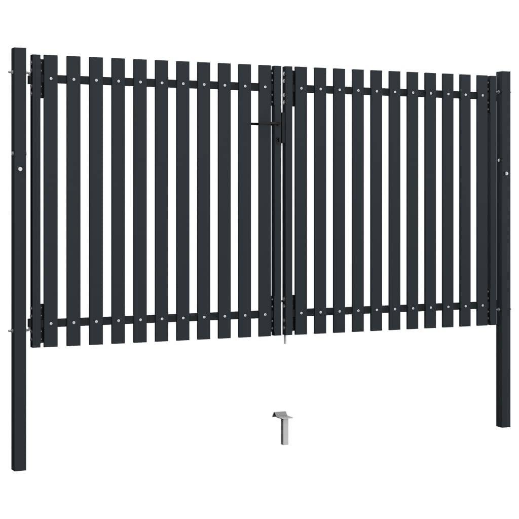 ComfortXL - Grand Portail Battant Acier Robuste Haut et Sécurisé pour Clôture de Jardin Anthracite 306x220 cm – ComfortXL Outdoor Living - Image 2