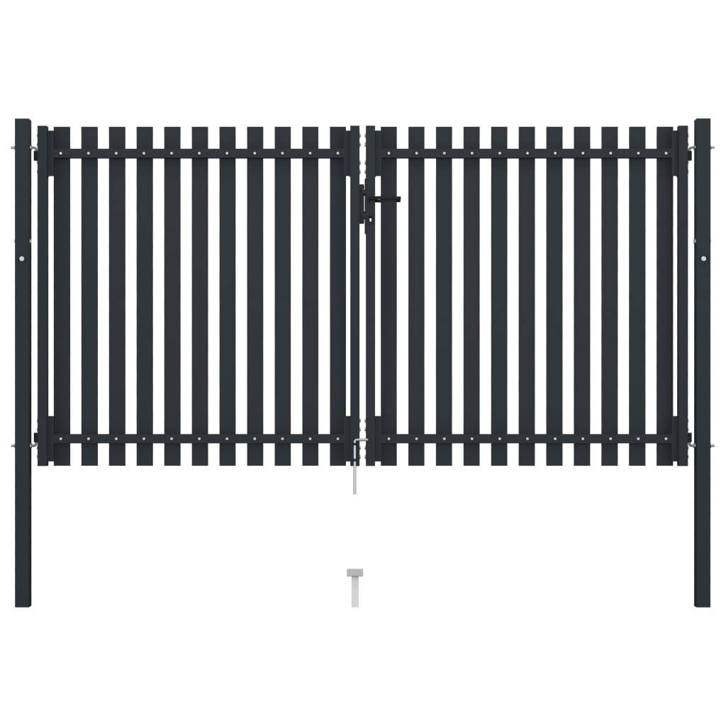 ComfortXL - Grand Portail Battant Acier Robuste Haut et Sécurisé pour Clôture de Jardin Anthracite 306x220 cm – ComfortXL Outdoor Living - Image 3