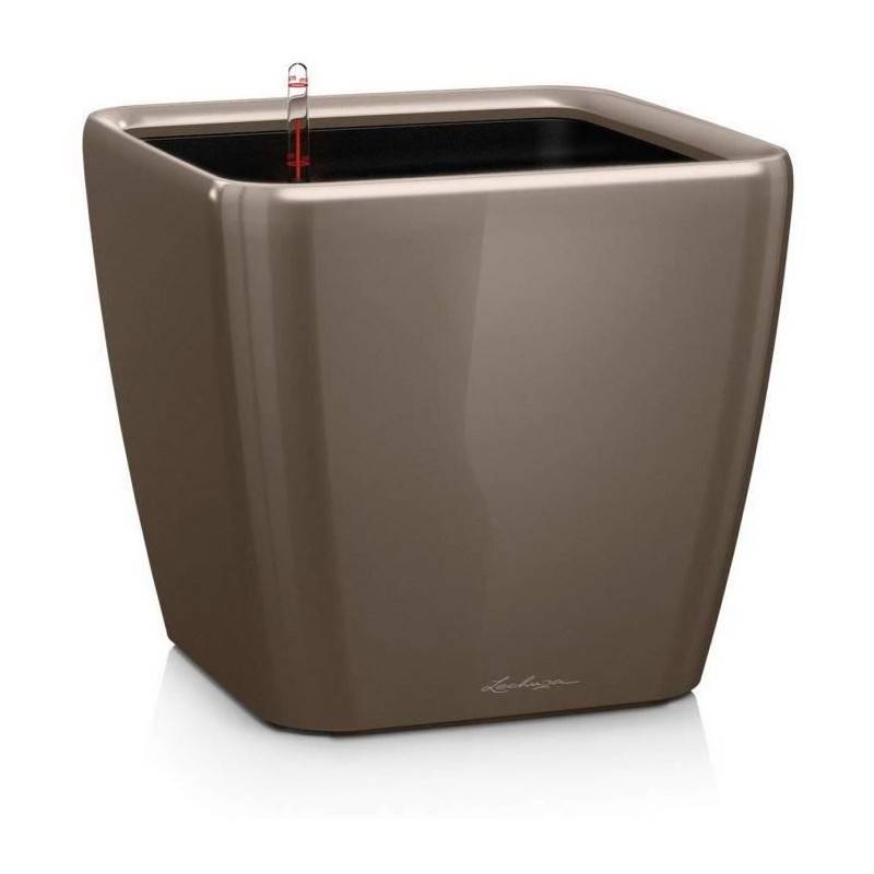 Lechuza - Pot De Fleur Lechuza Quadro Premium Ls 50 - Kit Complet, Taupe Brillant - Image 1