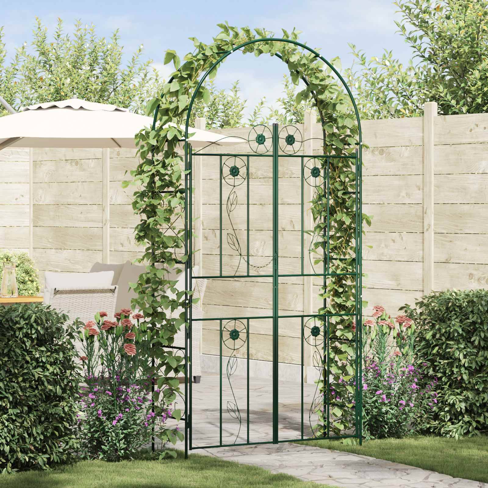Windhager Archet Basic 05786 Vert Pour Plantes Grimpantes Et Rosiers - 230 X 140 X 37 Cm