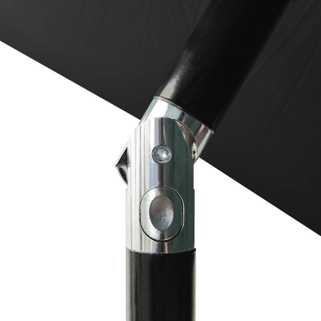 Helloshop26 - Parasol à 3 niveaux avec mât en aluminium 2 m noir - Image 6