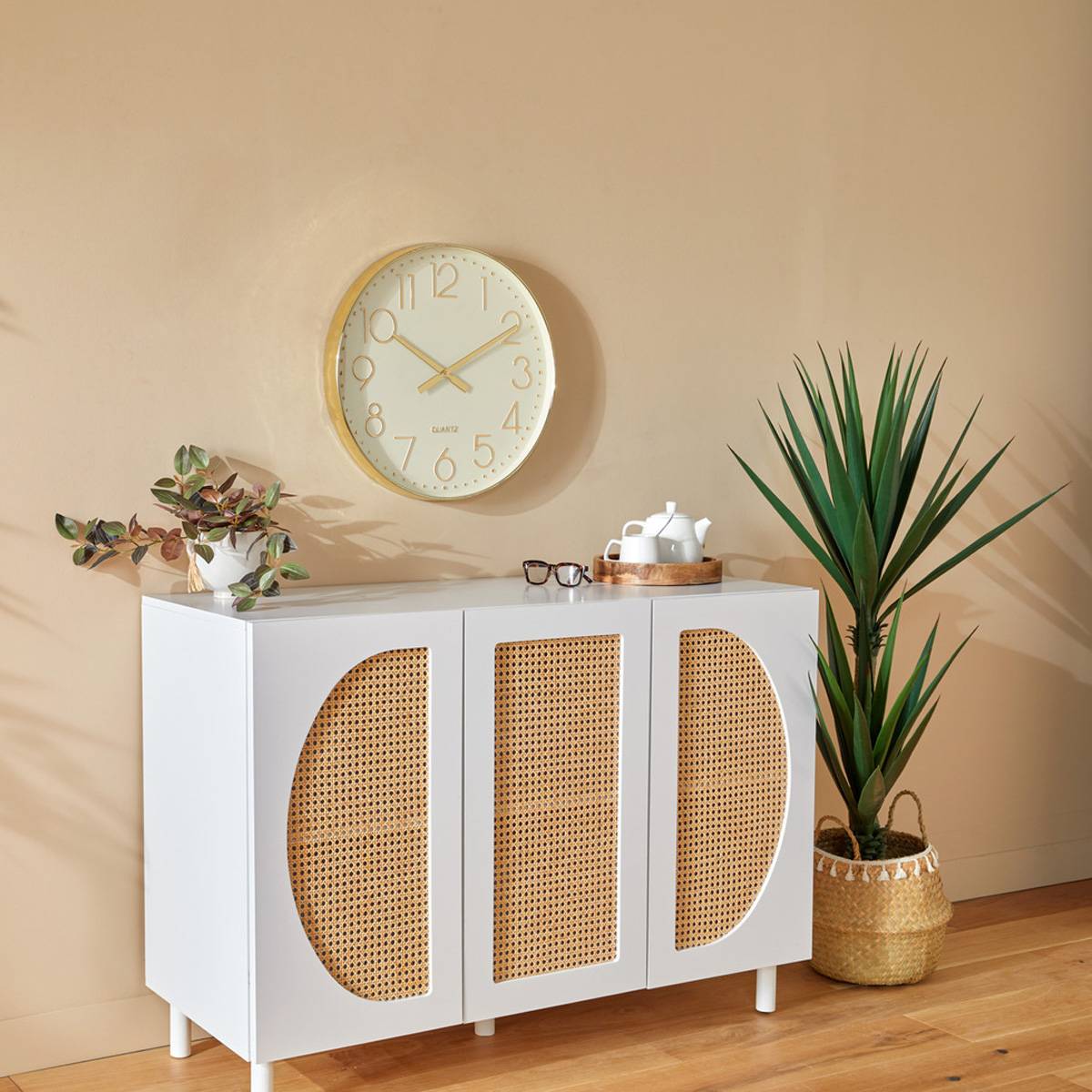 Atmosphera - Horloge "Laure" lin D50,8cm - Atmosphera Créateur d'intérieur - Image 1