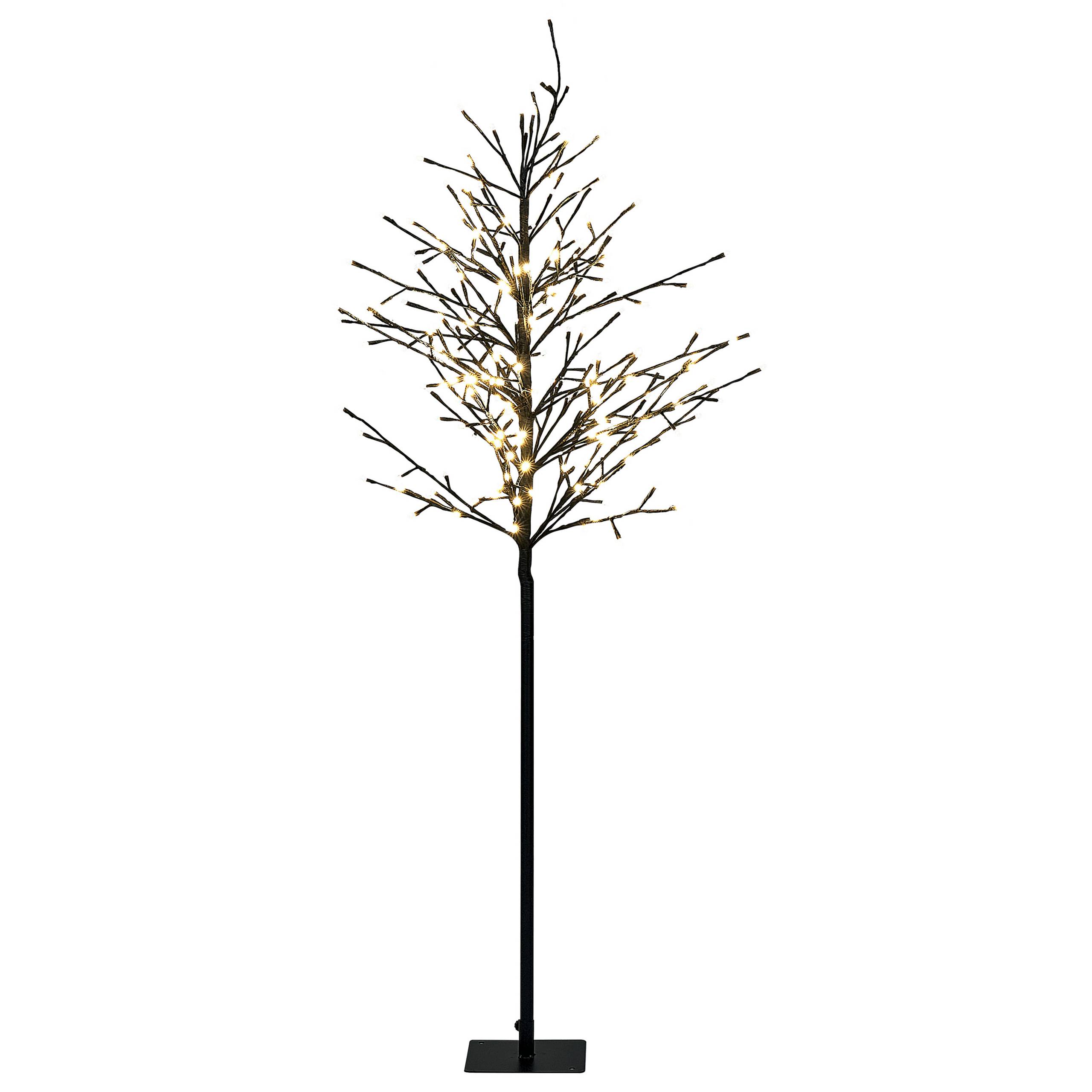 Beliani - Sapin de Noël Décoration LED en Métal noir 150 cm Décoration Saisonnière pour la Maison et le Jardin avec Lumières Noël Chic - Image 1