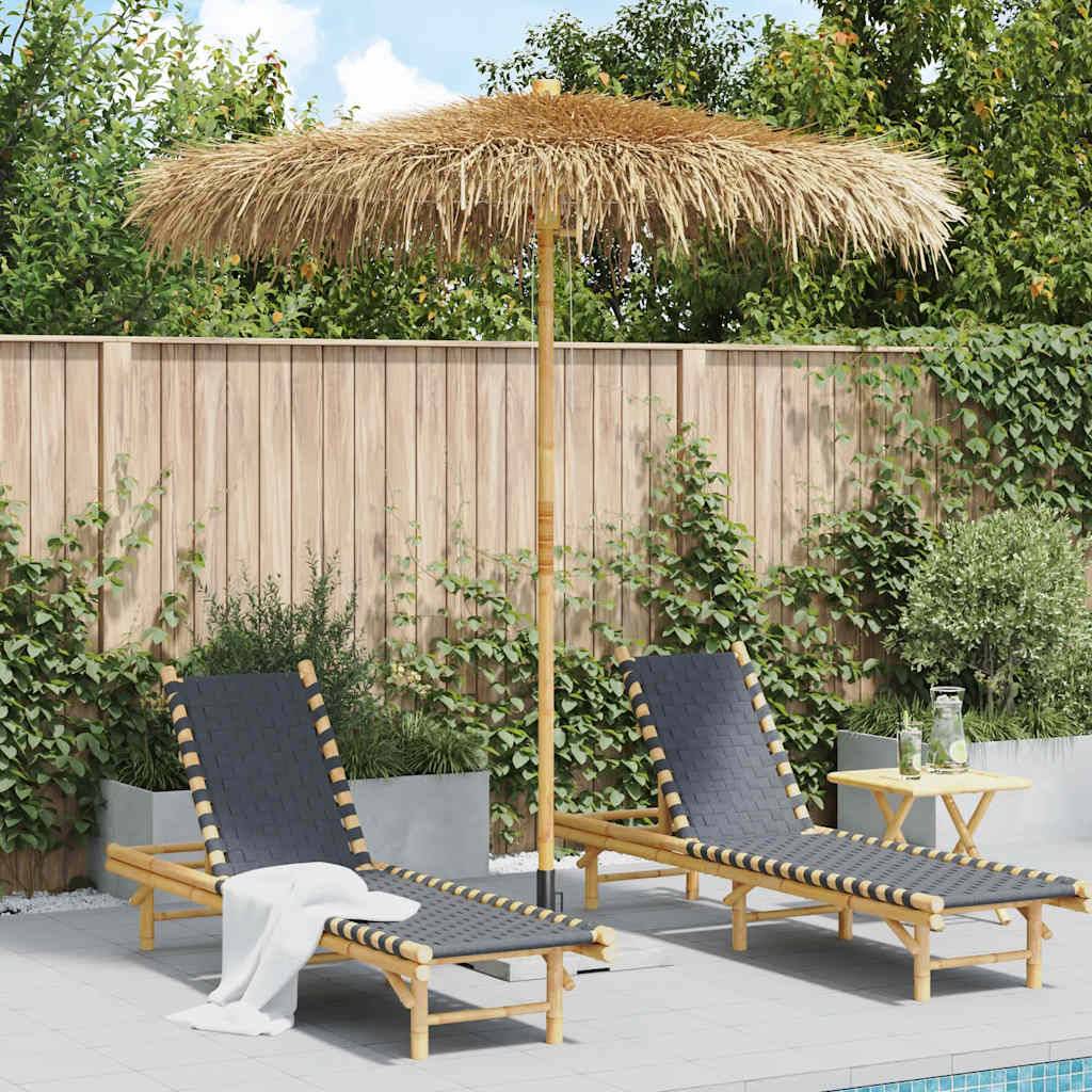 Parasol bambou et feuille de bananier naturel 240 x 240 x 260 cm - PANGIVO