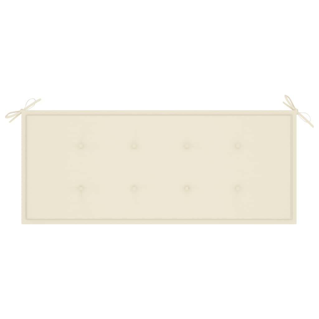 PANGIVO - Banc de jardin bois de teck crème 128.5 x 57.5 x 90 cm - PANGIVO - Image 5