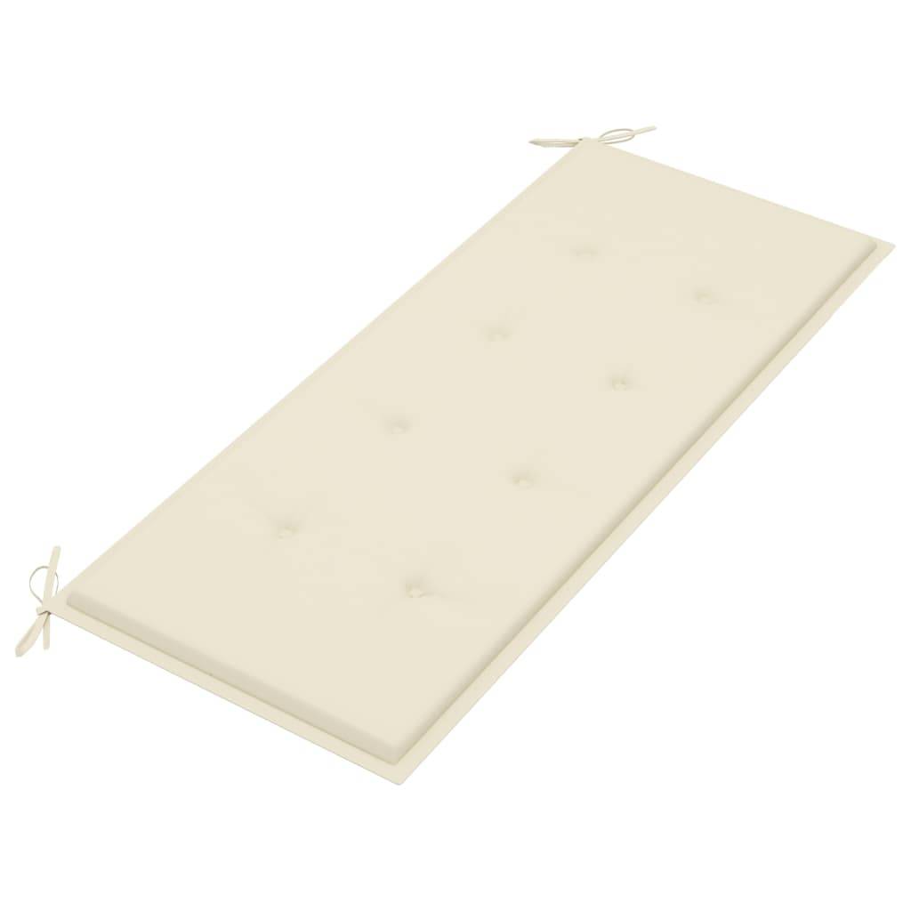 PANGIVO - Banc de jardin bois de teck crème 128.5 x 57.5 x 90 cm - PANGIVO - Image 6