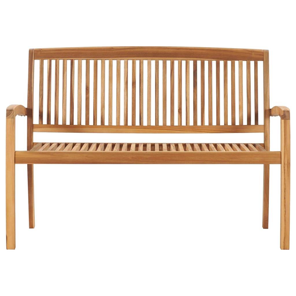 PANGIVO - Banc de jardin bois de teck crème 128.5 x 57.5 x 90 cm - PANGIVO - Image 3