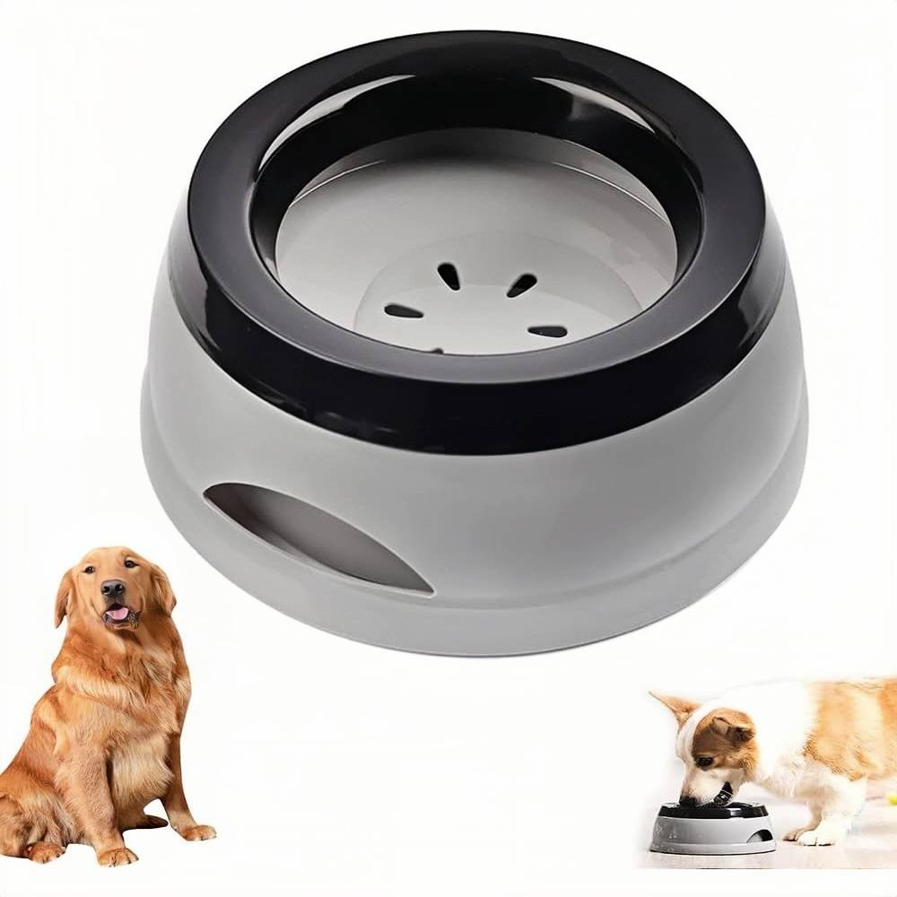 Gamelle D'eau Pour Chiens PP Haute Qualité Non Toxique, Conception Anti-Éclaboussures Grise - Lytech - Image 1