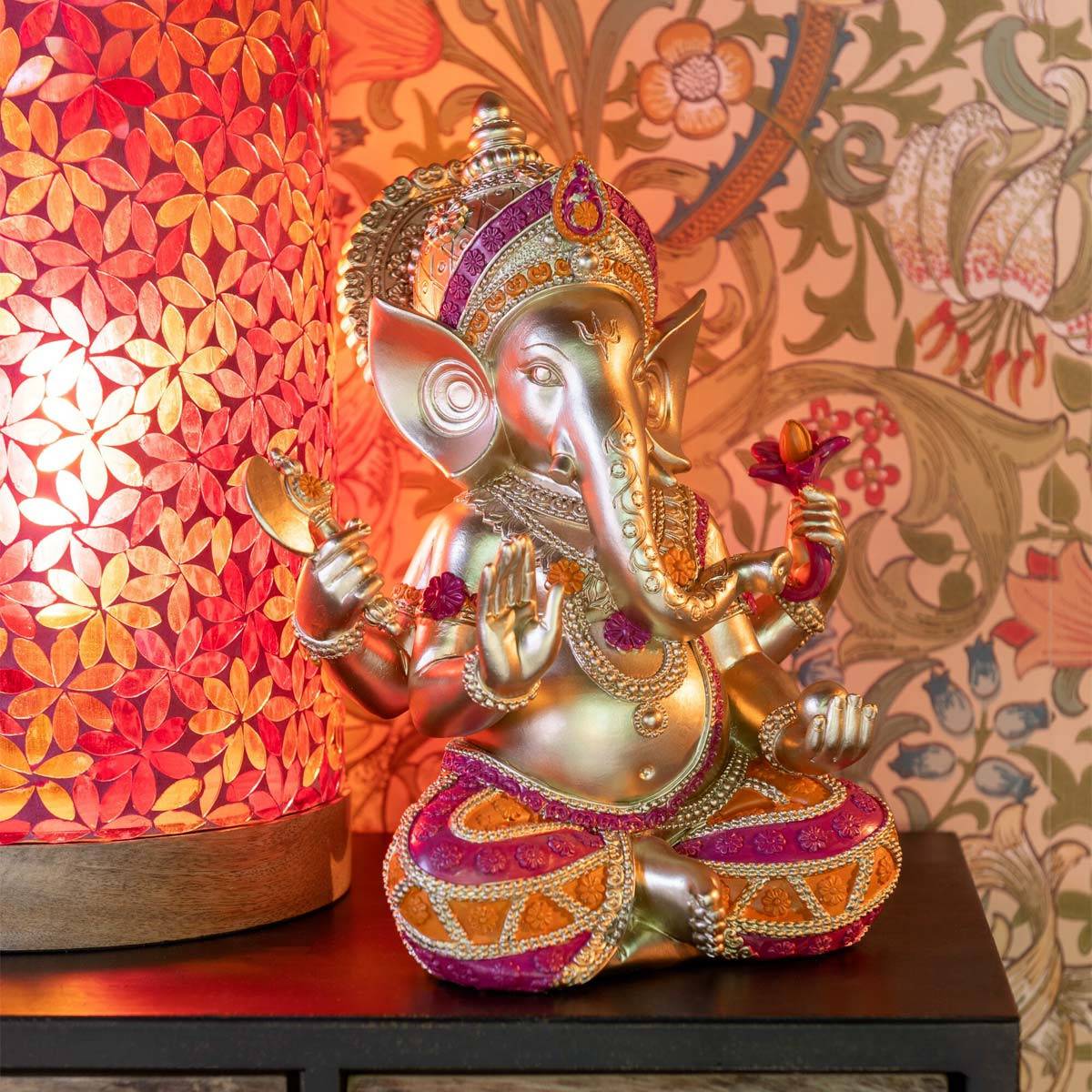 J-Line - Statuette Déco en Résine "Ganesha" 28cm Multicolore - Image 3