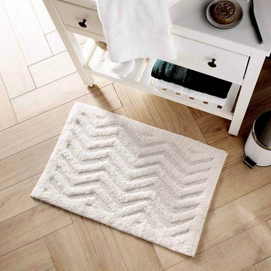 Tapis de Bain Jacquard "Angelis" 50x80cm Blanc - Image 5