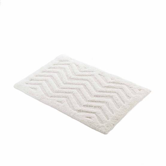 Tapis de Bain Jacquard "Angelis" 50x80cm Blanc - Image 4