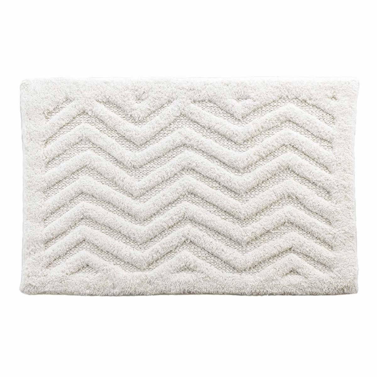 Tapis de Bain Jacquard "Angelis" 50x80cm Blanc - Image 1