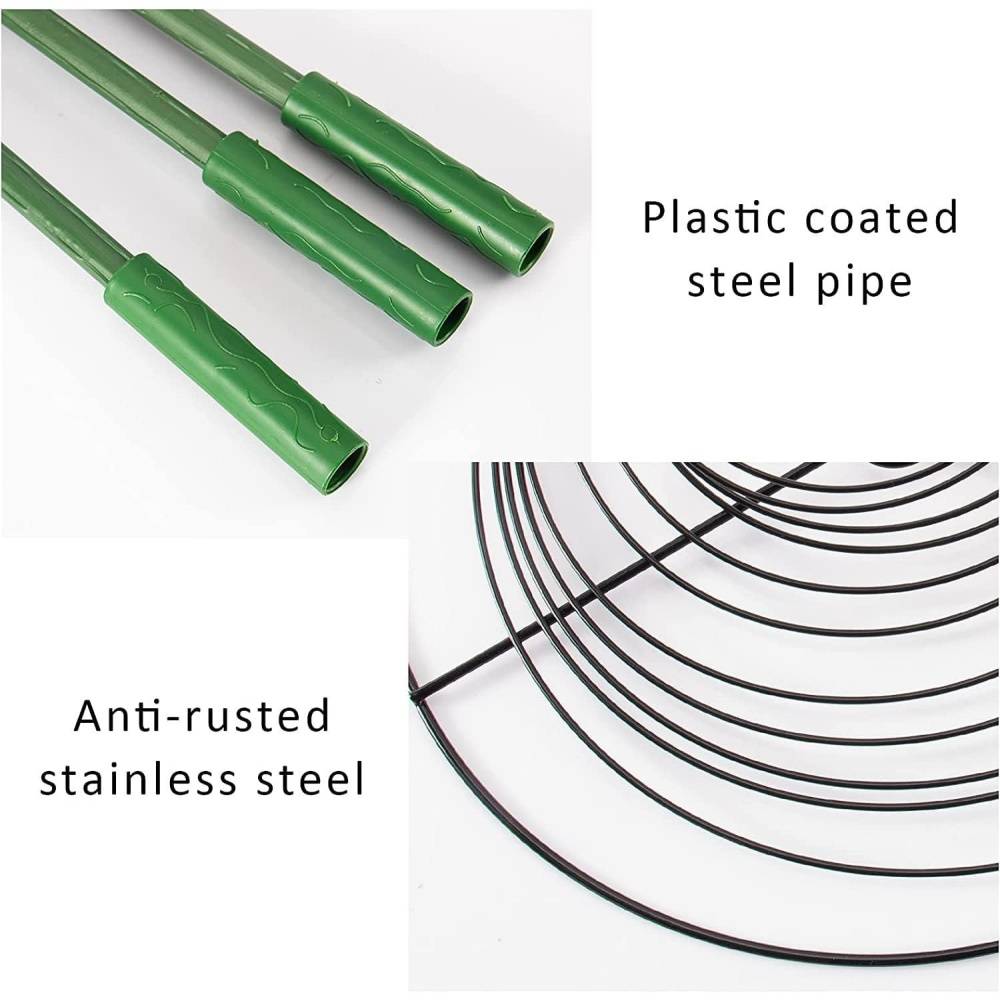Tuteur spirale métal extensible 45-135cm - Anti-rouille - Pour plantes grimpantes intérieur/extérieur - Image 2