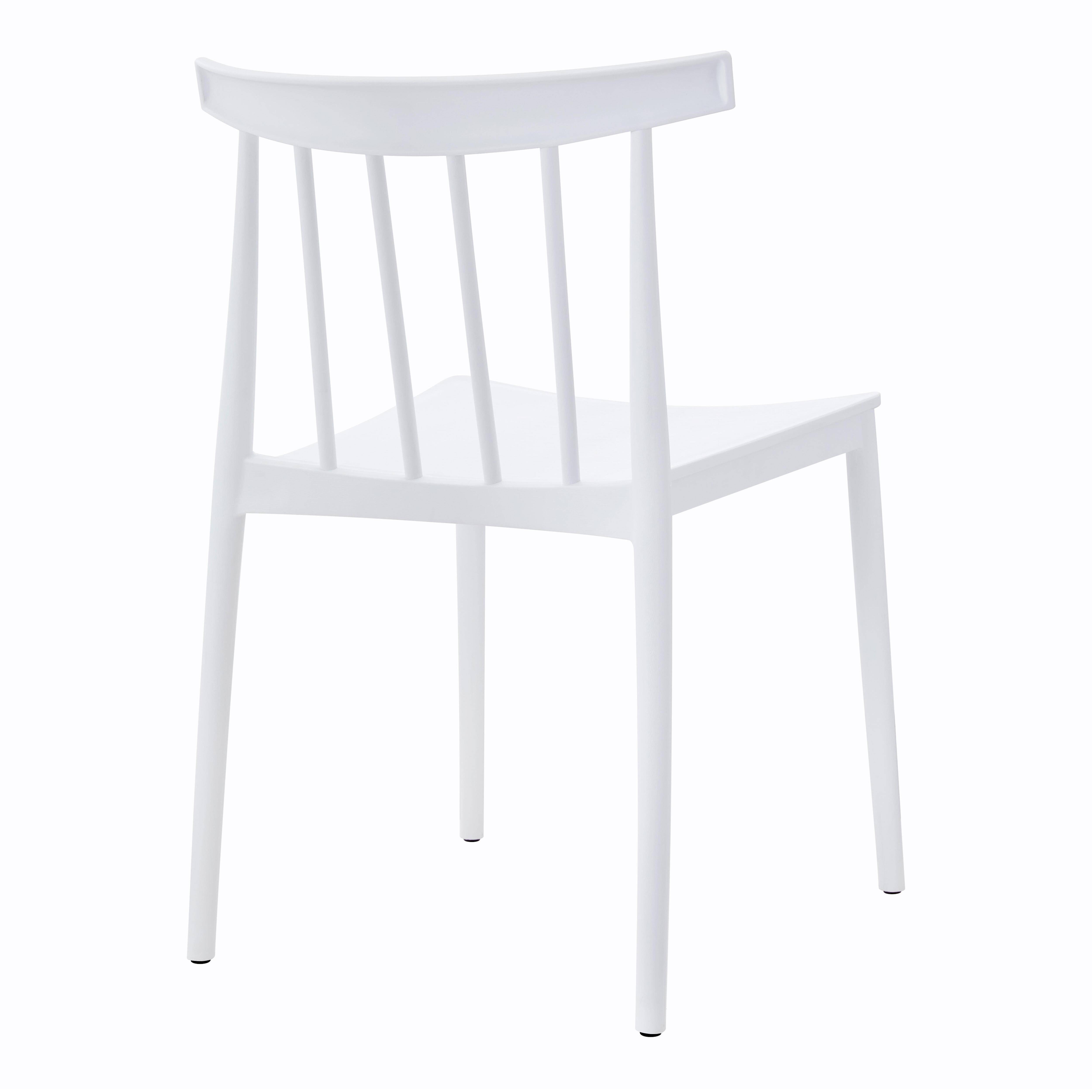 Oviala - Lot de 4 chaises de terrasse blanc en plastique Lisboa - Oviala - Image 6
