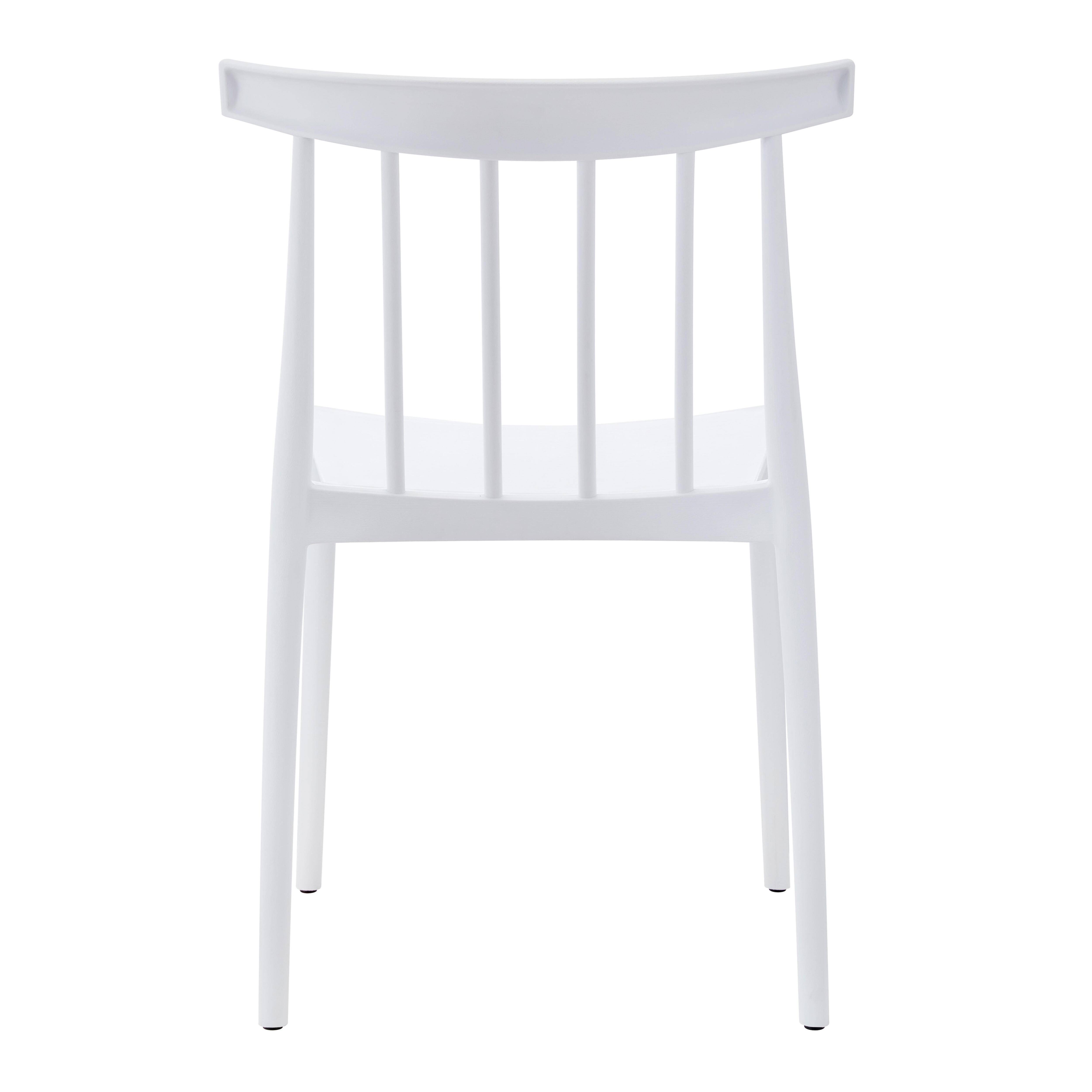 Oviala - Lot de 4 chaises de terrasse blanc en plastique Lisboa - Oviala - Image 5