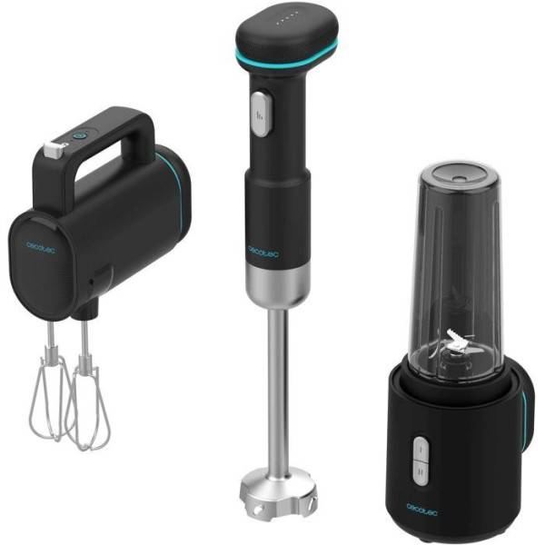 Mixeur Electrique Pack  plongeant, blender portatif et batteur sans fil - CECOTEC - BlendGo Pack - 6 niveaux de vitesse - Noir - Image 2