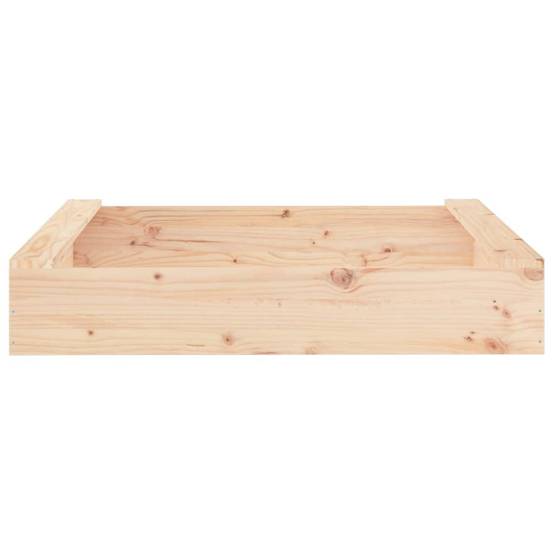Bac à sable - Maison de jeu pour enfants avec sièges carré bois de pin massif-JU12122 - Image 4