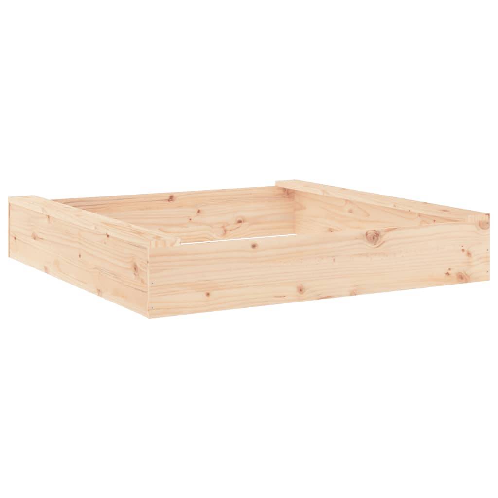 Bac à sable - Maison de jeu pour enfants avec sièges carré bois de pin massif-JU12122 - Image 1