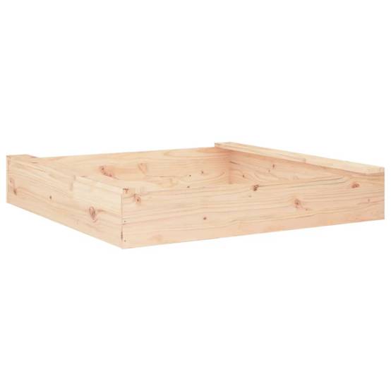 Bac à sable - Maison de jeu pour enfants avec sièges carré bois de pin massif-JU12122 - Image 6