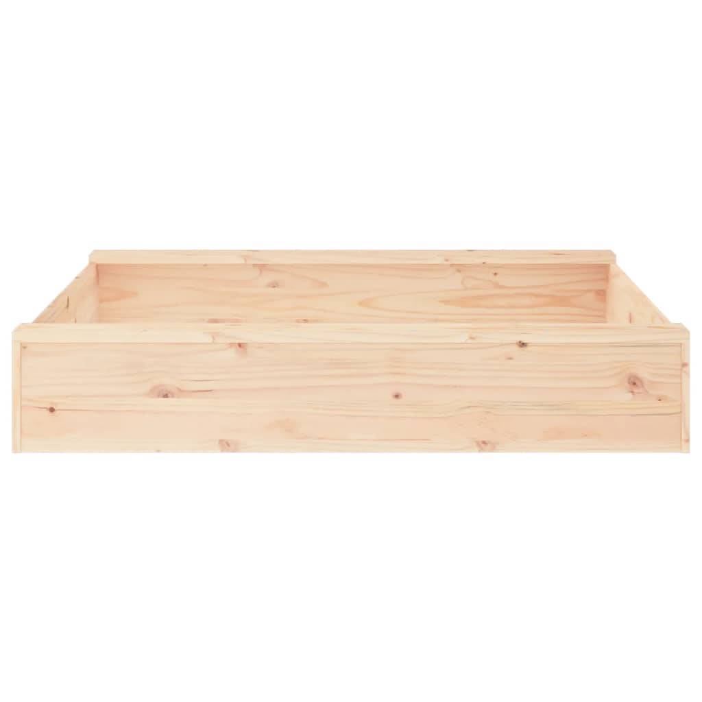 Bac à sable - Maison de jeu pour enfants avec sièges carré bois de pin massif-JU12122 - Image 5