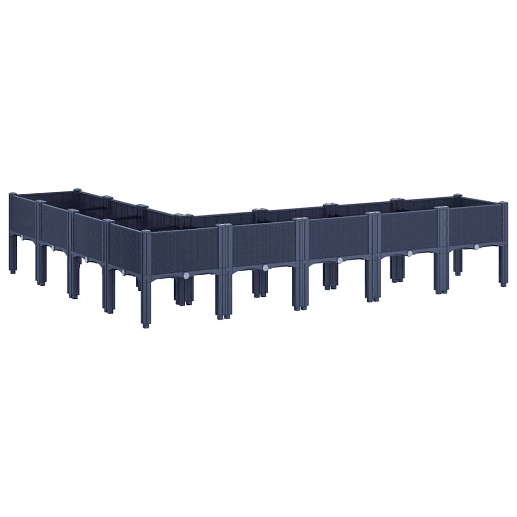 Vidaxl - Jardinière avec pieds bleu gris 200x160x42 cm PP vidaXL 367911 - Image 6