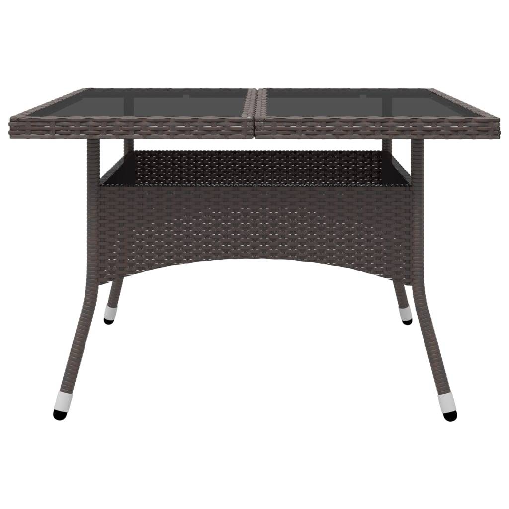 Vidaxl - Ensemble à manger de jardin 9pcs Résine tressée et verre Marron vidaXL 3058341 - Image 5